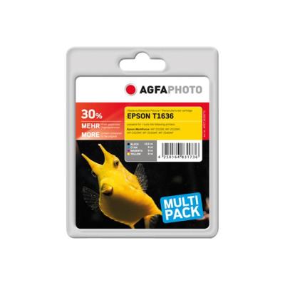 AgfaPhoto - 4 - zwart, geel, cyaan, magenta - gereviseerd - inktcartridge (alternatief voor: Epson T1636)