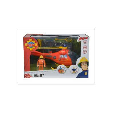 Simba Toys 109251661 Sam le Pompier - Hélicoptère Wallaby - avec figurine