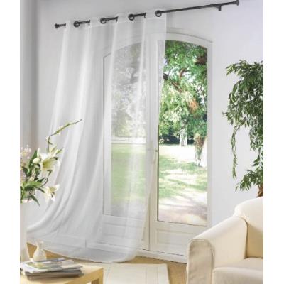 Douceur d'intérieur 1362300 panneau oeillets métal luminea uni blanc 140 x 240 cm