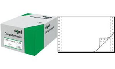 sigel - papier listing sans fin, 240 x 15,24 cm (6), A5, double, 2000f