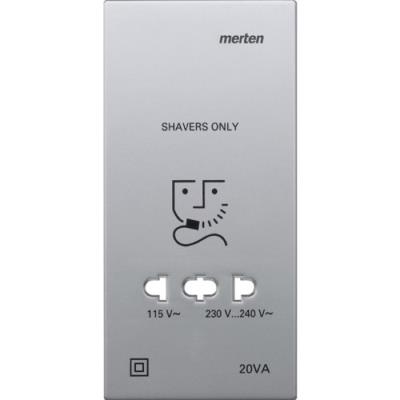 Merten 213460 plaque centrale intelligente pour prise rasoir aluminium