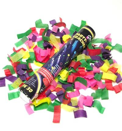 Canon a Confettis multicolores - 30 cm - 1600 Confettis - Mariage et Fetes
