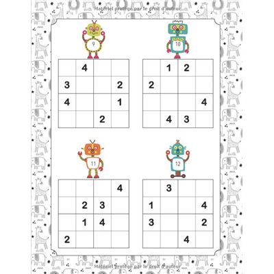 Sudoku avec fiches numérotées - terrain de jeu 18 x 18 cm - jeu
