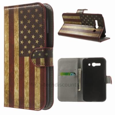 Housse etui coque portefeuille PU cuir pour Alcatel One Touch Pop C9 7047D + film ecran - USA