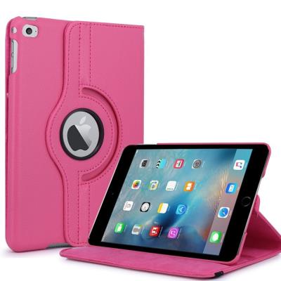iPad 4 MINI 7.9 Housse de Luxe Rotation 360 magnetique PU Cuir avec fonction SmartCover, S'allume et s'eteint automatiquement (Housse Luxe Rose)