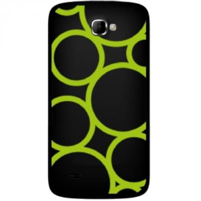 Coque rigide pour Logicom E350 avec impression Motifs ronds verts