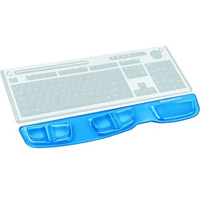 Fellowes - Crystals 'Health-V' - Repose poignets Ergonomique pour clavier - Bleu