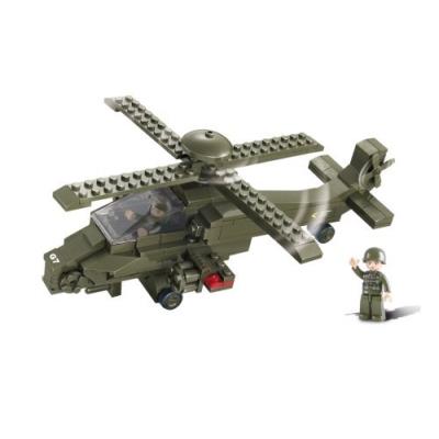 Jeu de construction SLUBAN Elements Army Series Hélicoptère de combat