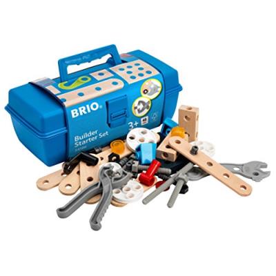 Brio - 34586 - jeu d'imitation - outil et établi - boîte a outils builder - 48 pièces