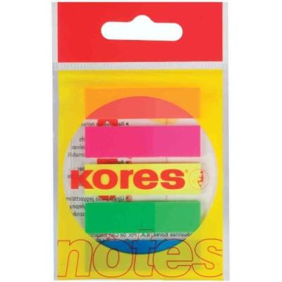 Kores marque-pages films, 12 x 45 mm, couleurs néon n45105