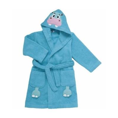 chicco 00004899000000 peignoir éponge hippo 24m, bleu