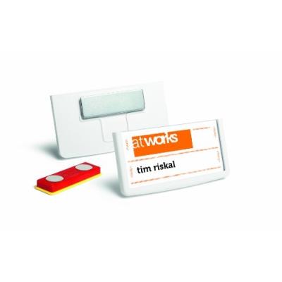 Durable frame boite de 25 porte-badges avec aimant 30 x 60 mm blanc 850202
