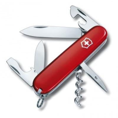 Couteau Suisse multifonction Victorinox Spartan 91mm 13 fonctions - 1.3603.T - Acier inoxydable - Acrylique - Rouge translucide