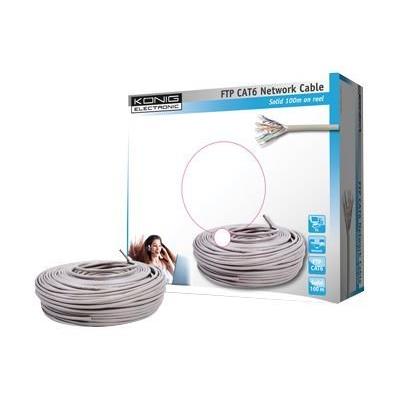 König FTP CAT6 Network Cable - câble en vrac - 100 m - gris clair