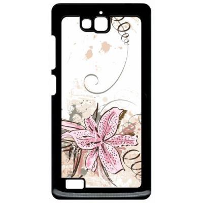 Coque huawei honor 3c et 3c 4g lily with grunge floral