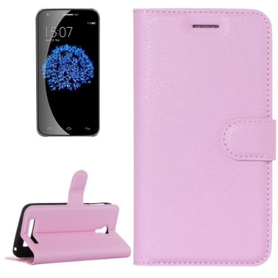 Doogee Valencia 2 Y100 PRO Coque housse Cuir PU Rose Texture Litchi