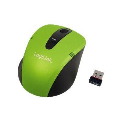 LogiLink Mini - muis - 2.4 GHz - groen