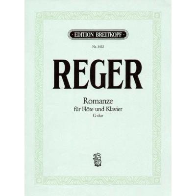 Partitions classique EDITION BREITKOPF REGER MAX - ROMANZE G-DUR - FLUTE, PIANO Flûte traversière