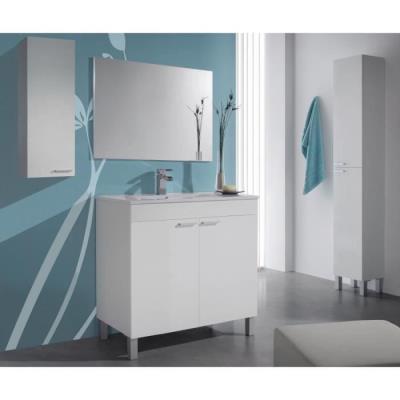Meuble Salle De Bain Complet Lc1 Blanc Brillant