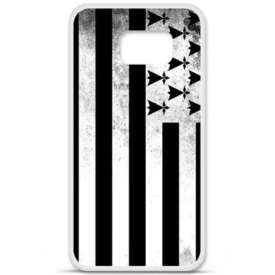 Coque en silicone imprimée compatible Samsung Galaxy S6 Drapeau Bretagne