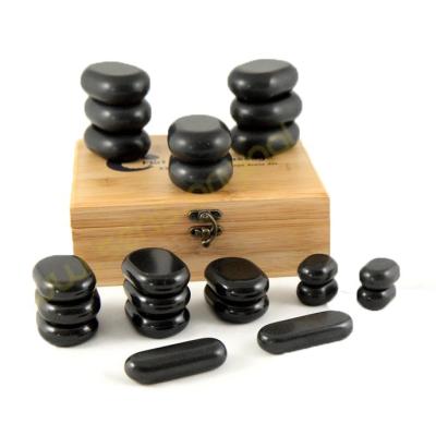 Pierres chaudes 22 pierres de massage en basalte