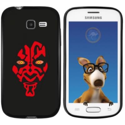 Coque Souple en gel noir pour Galaxy Trend Lite avec impression Motifs Dark rouge