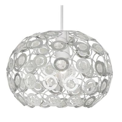 OAKS LIGHTING TULSA ABAT-JOUR SUSPENSION DÔME PENDENTIFS EN ACRYLIQUE TRANSPARENT FINITION CHROMÉE