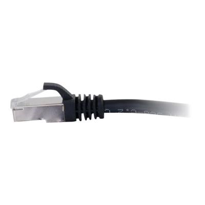 C2G Cat6a Booted Shielded (STP) Network Patch Cable - verbindingskabel - 30 cm - zwart