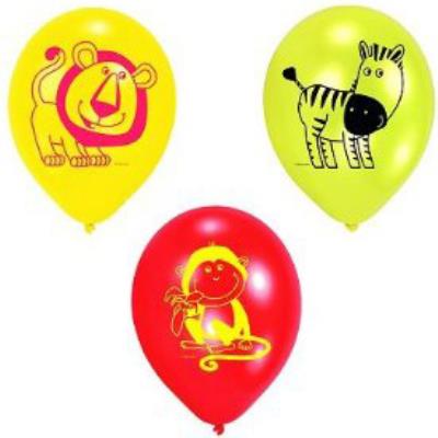 Ballons de baudruche - Safari : Lot de 6 ballons