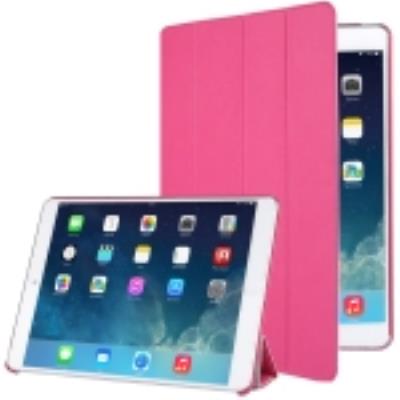 Ipad 5 (Air) : Coque Housse De Protection en Cuir (PU)  Magenta   4 Plis