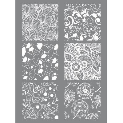 Pochoir pour pâte polymère - floral - Graine créative