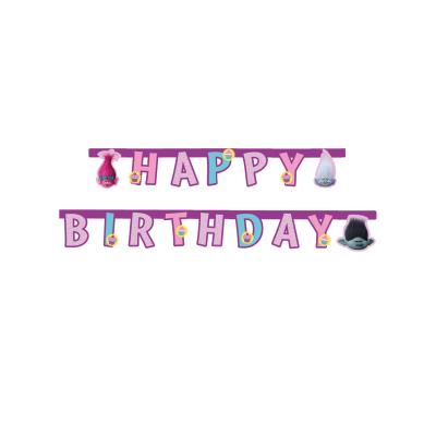 Guirlande Happy Birthday Trolls 1.9 métres