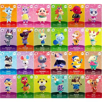 24pcs Animal Crossing Série 5-425/448 Mini Cartes NFC, Compatible avec pour Nintendo Switch Animal Crossing Serie 5 FONGWAN(3.1*2.2cm)