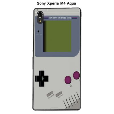 Coque Sony Xpéria M4 Aqua - Game Boy Glacier Gray