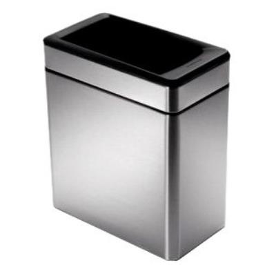 Simplehuman - 10 litres, poubelle étroite ouverte, acier inoxydable brossé - 5 ans de garantie