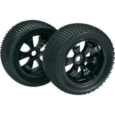 Roues pour truggy 1 8 avec 6 rayons absima 2520013 noir