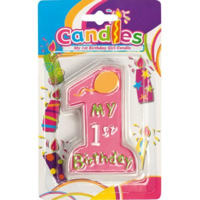 Bougie anniversaire 1 an fille