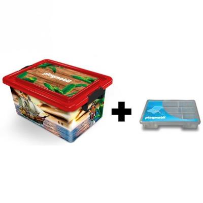 Playmobil lot de 2 boîtes en plastique - pirates my note deco 064661