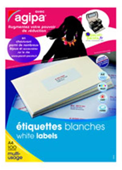 Etiquettes-adresses blanches Agipa