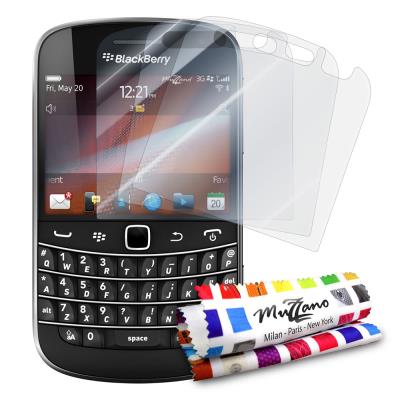 3 Protections Ecran Haute Qualité , UltraClear,  ORIGINALES de MUZZANO pour BLACKBERRY 9900