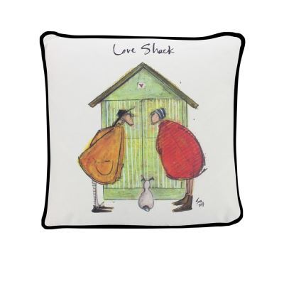 Sam Toft Coussin Love Shack 40 x 40 cm Blanc