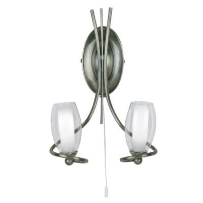 Oaks Lighting Nino Applique Murale 2 Lumières Laiton Antique