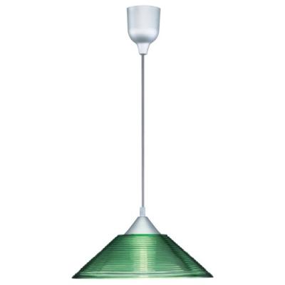 TRIO LEUCHTEN 301400115 LAMPE SUSPENSION EN VERRE POUR 1 AMPOULE E27 MAX. 60 W NON INCLUSE VERT TRANSPARENT Ø 30 CM LONGUEUR 125