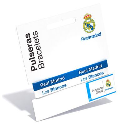 REAL MADRID - Real Madrid bleu blanc bracelet estampé