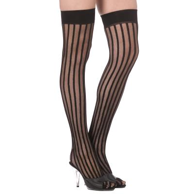 Bas noirs strillés femme Taille Unique
