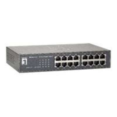 LevelOne GEU-1621 - switch - 16 poorten - onbeheerd - rack-uitvoering, wandbevestiging