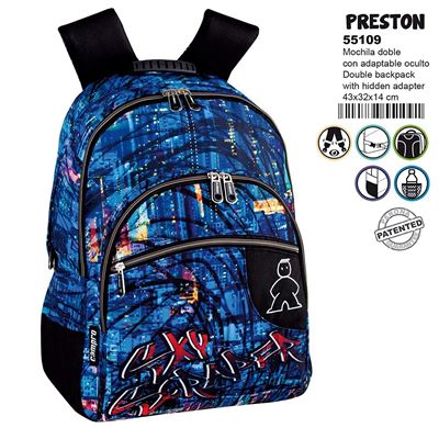 Montichelvo Montichelvo Double Backpack A.O. Cmp Preston Cartable, 43 cm, Multicolore (Multicolour)