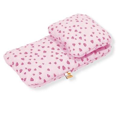 Pinolino - Textile 2 pièces pour landau et voiture de poupée - coeurs roses