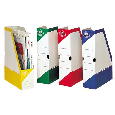 Boite De Classement Fast À Pan Coupe Carton Dos 8Cm Bleu - Carton De 25