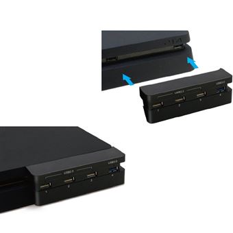 PS4 Slim USB Hub Adaptateur D'extension 4 Ports, Connecteur d'adaptateur de  Chargeur Hub compatible avec Sony Playstation PS4 Slim Console de jeu -  Accessoire pour manette - Achat & prix
